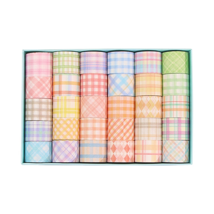 60 Rolls 1.5cm x 2m Small Fresh Lattice Salt Series Hand Account Tape Set