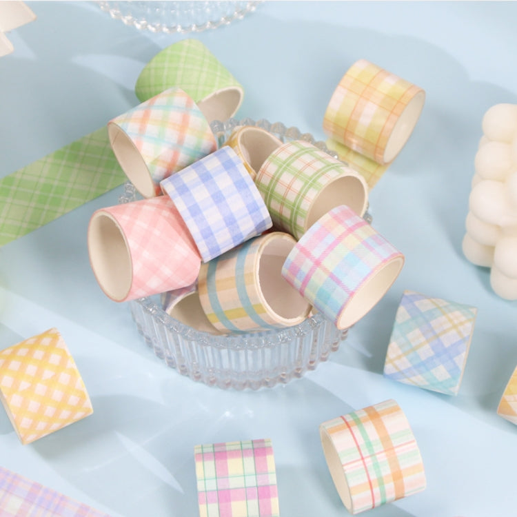 60 Rolls 1.5cm x 2m Small Fresh Lattice Salt Series Hand Account Tape Set