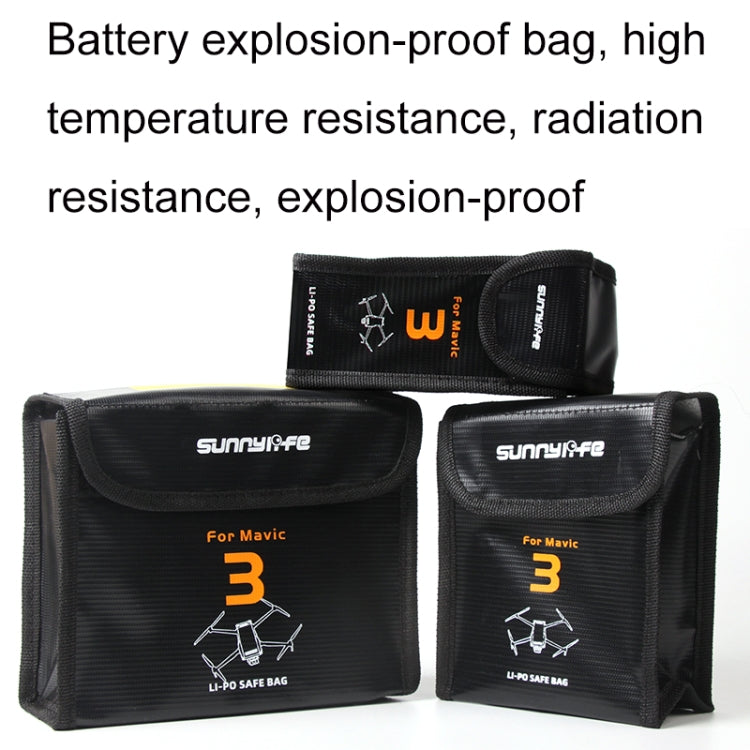 For Mavic 3 Sunnylife M3-DC104 Battery Safe Storage Explosion-proof Bags