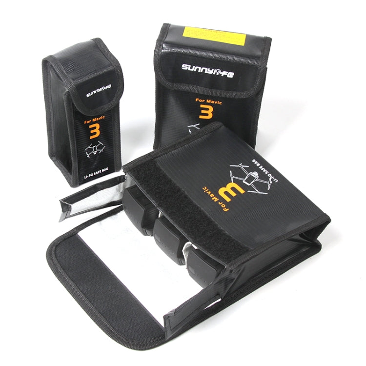 For Mavic 3 Sunnylife M3-DC105 2 In 1 Batteries Safe Storage Explosion-proof Bags