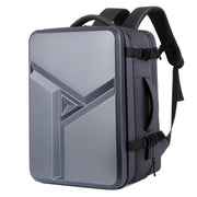 Large-capacity Water-resistant Expandable Hard Shell Backpack with USB Charging Hole(161 Dark Gray)