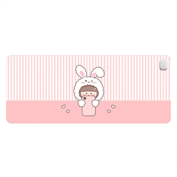 Intelligent Timing Heating Water-resistant Warm Mouse Pad CN Plug, Size: 60x36cm(Selfie Girl)
