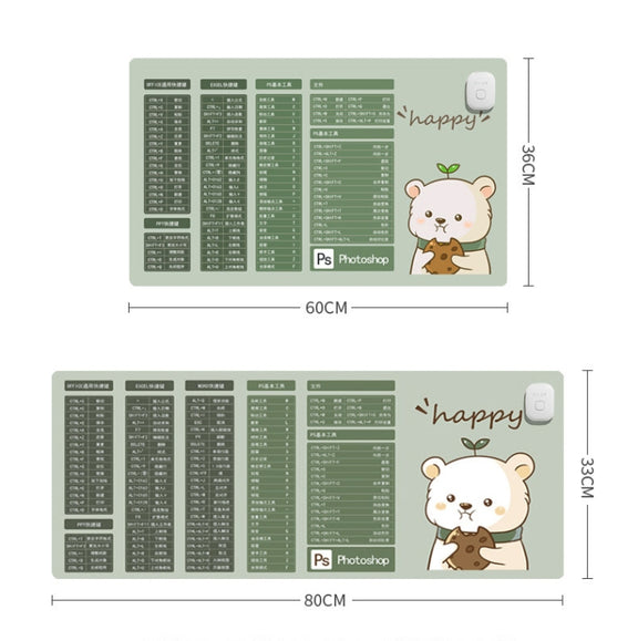 Intelligent Timing Heating Water-resistant Warm Mouse Pad CN Plug, Size: 60x36cm(Selfie Girl)