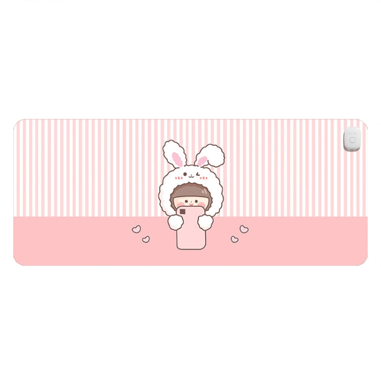 Intelligent Timing Heating Water-resistant Warm Mouse Pad CN Plug, Size: 80x33cm(Selfie Girl)