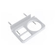 2-in-1 Hair Dryer Wall Mount Bracket Bathroom Shelf(White) - Shelves by PMC TechLife | Online Shopping South Africa | PMC TechLife