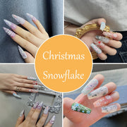 3 PCS 5D Embossed Nail Stickers Christmas Snowflake Elk Nail Stickers(5D-K027)