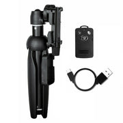 YUNTENG 9928 Mobile Phone Selfie Rod Tripod With Bluetooth Remote Control(20-100cm Black)