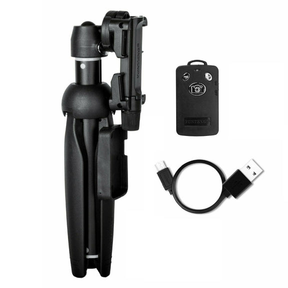 YUNTENG 9928N Mobile Phone Selfie Rod Tripod With Bluetooth Remote Control(23-120cm Black)