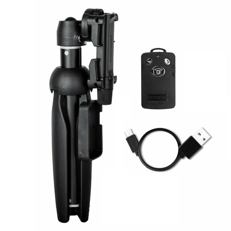 YUNTENG 9928 Mobile Phone Selfie Rod Tripod With Bluetooth Remote Control(20-100cm Black)