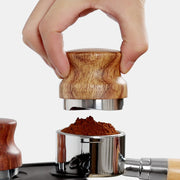 51 mm Pear Wood Stainless Steel Coffee Compressor