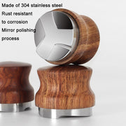 58 mm Pear Wood Stainless Steel Coffee Compressor