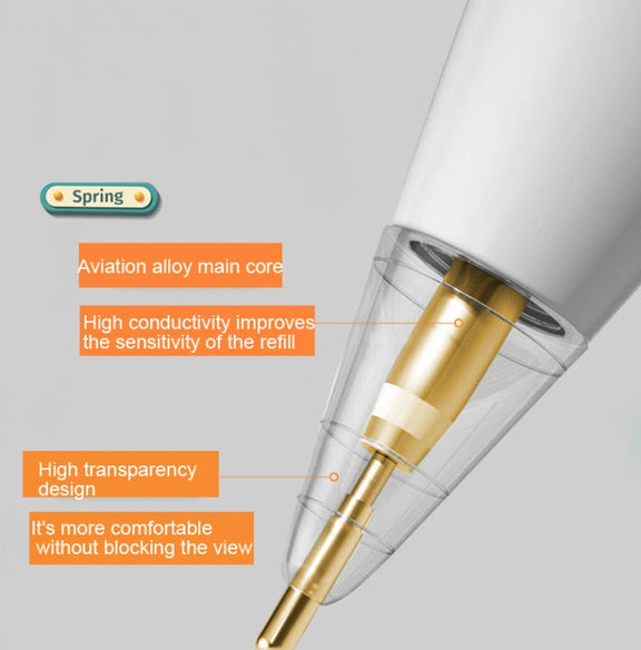 For Apple Pencil 1/2 Transparent Replacement Pen Tip Transform Nib,Style: 6.0 Silver Needle