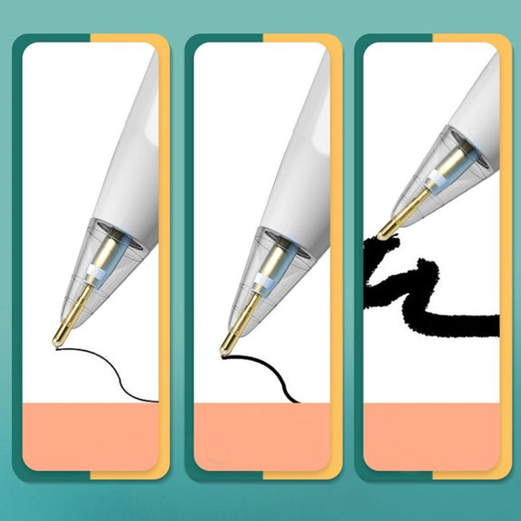 For Apple Pencil 1/2 Transparent Replacement Pen Tip Transform Nib,Style: 6.0 Silver Needle