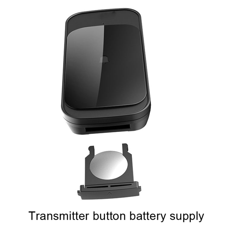 C03 1 For 1 Home Wireless IP44 Water-resistant Touch Sensor Doorbell(EU Plug White)