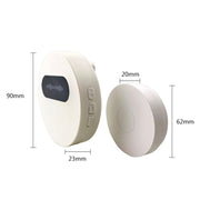 T10-1 1 For 1 Lighting Self-Power Generation Wireless Intelligent Doorbell(UK Plug White)