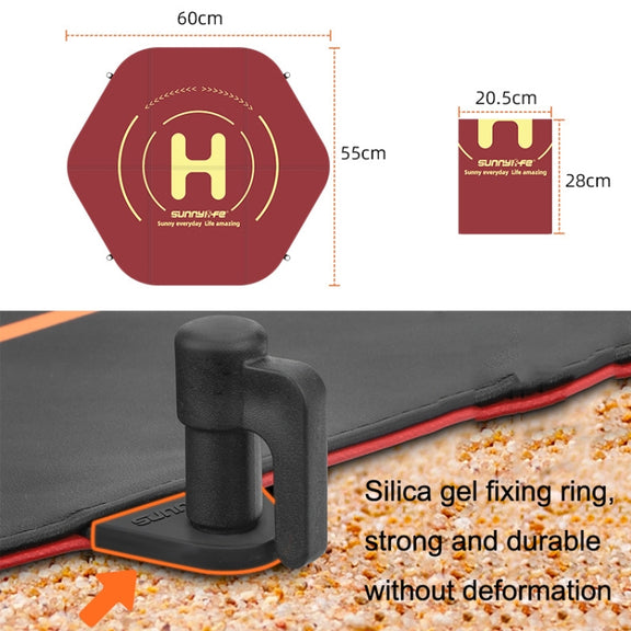 Sunnylife TJP09 For DJI Avata / Mini 3 Pro 60cm Water-resistant Double Sided Folding Apron(Black Red)