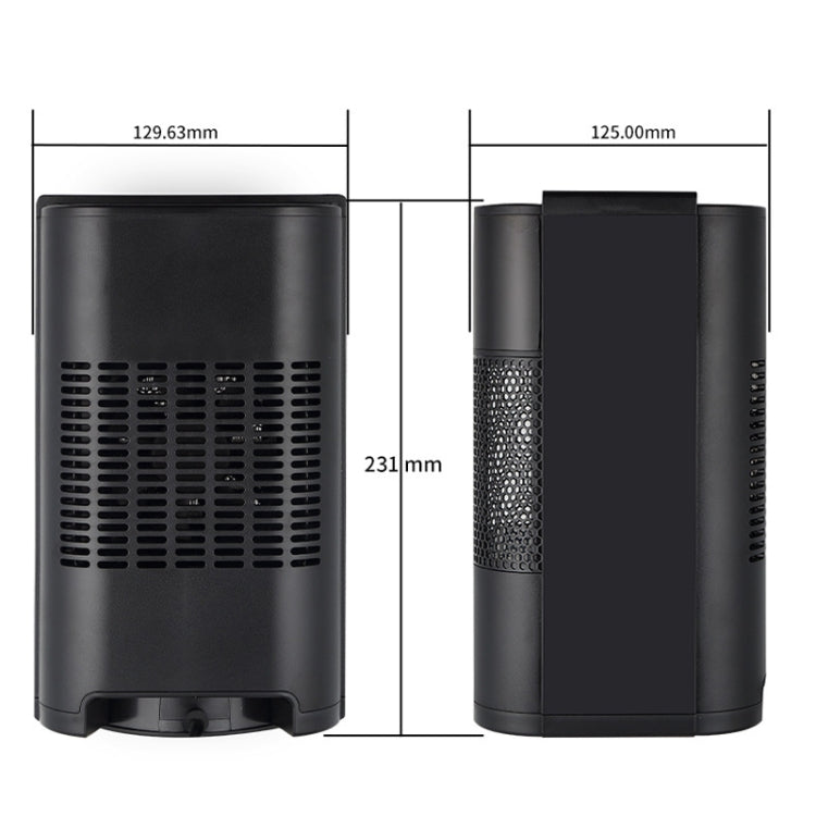 N8 Table Air Heater Indoor Quick Heat Energy Saving Electric Heater,  Specification: EU Plug(Black)