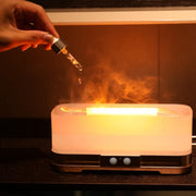 350ml Simulated Flame Aromatherapy Humidifier With Timing Function(Rose Gold)