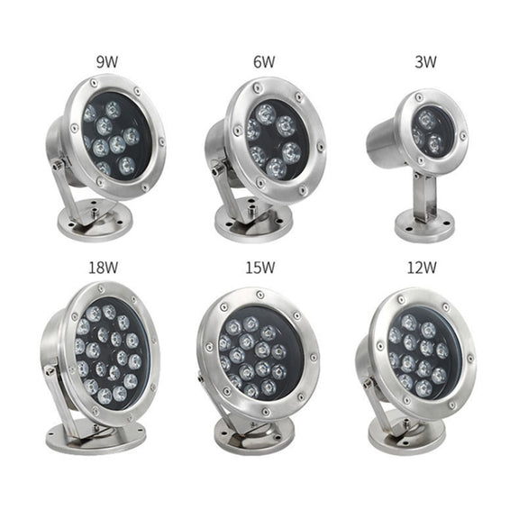 LED Underwater Light Pool Fish Pond Fountain Water-resistant Landscape Light 3W(7 Colors)