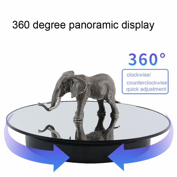 32cm Electric Turntable for Photography With Speed Direction Adjustment, Color: White Mirror