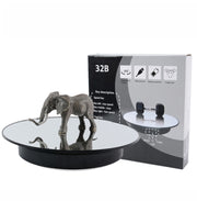 32cm Electric Turntable for Photography With Speed Direction Adjustment, Color: Black Mirror