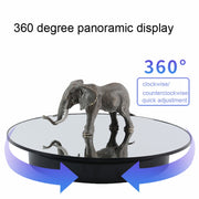 32cm Electric Turntable for Photography With Speed Direction Adjustment, Color: Black Mirror