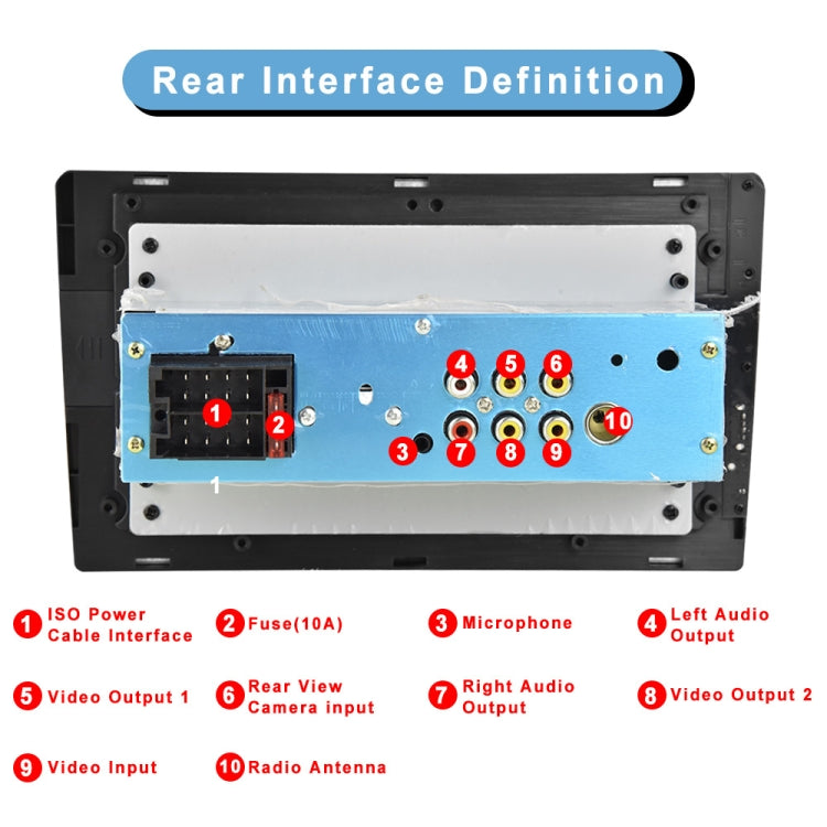 Q3570 9 inch Carplay Single Spindle MP5 Player, Style: Standard