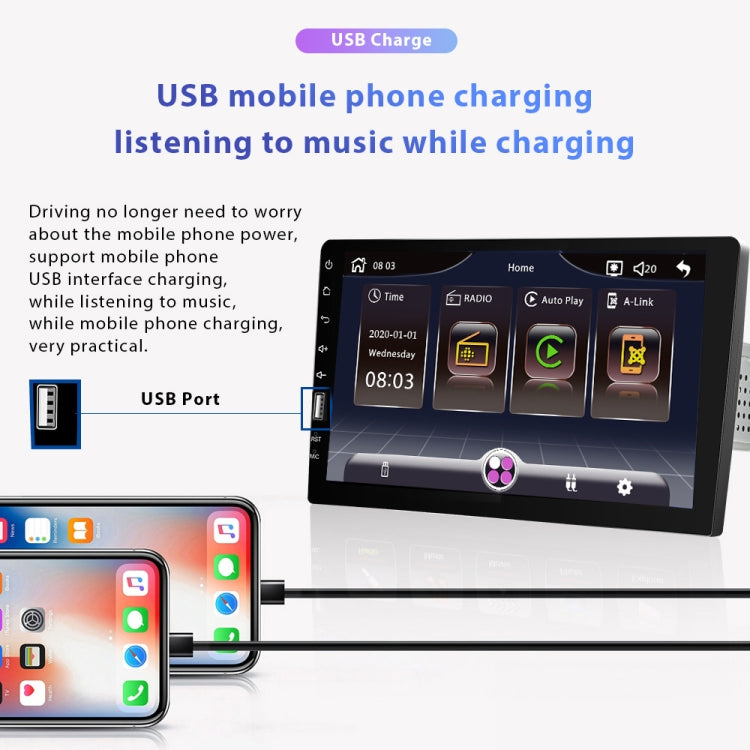 Q3570 9 inch Carplay Single Spindle MP5 Player, Style: Standard