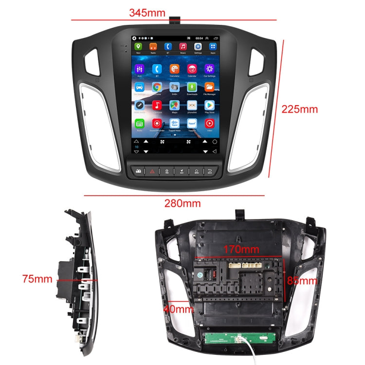 For Ford Focus 9.7 inch Android WiFi Car Integrated Machine, Style: Standard+4 Light Camera(2+64G)