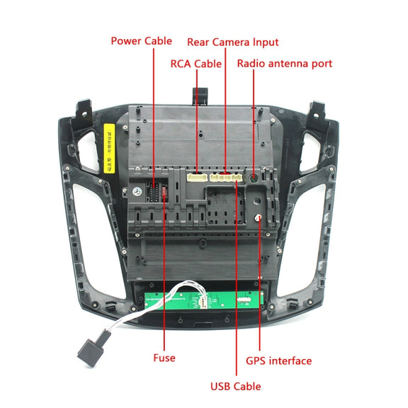 For Ford Focus 9.7 inch Android WiFi Car Integrated Machine, Style: Standard+12 Light Camera(2+32G)