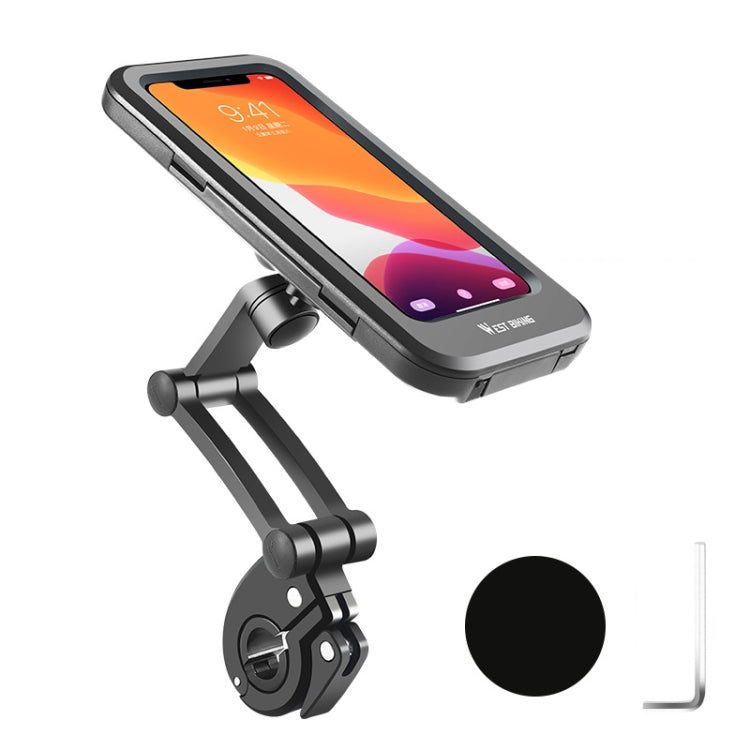 WEST BIKING Bicycle Riding Water-resistant and Shockproof Phone Bracket, Style: Raise Handlebar