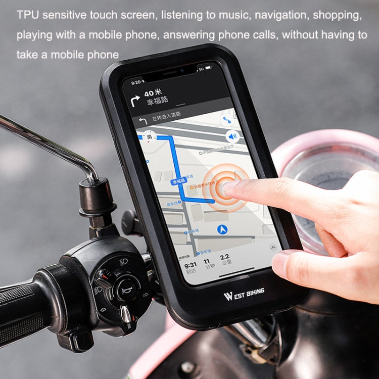 WEST BIKING Bicycle Riding Water-resistant and Shockproof Phone Bracket, Style: Raise Handlebar