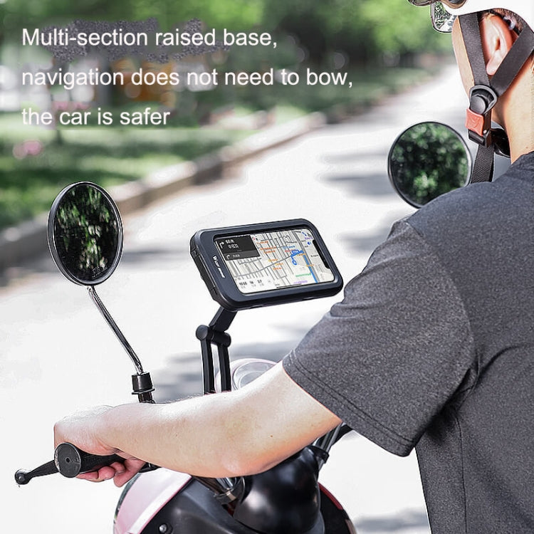 WEST BIKING Bicycle Riding Water-resistant and Shockproof Phone Bracket, Style: Raise Handlebar