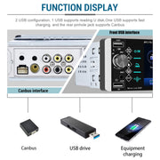A2905 5.1 inch IPS Capacitive Screen Single Butt Carplay Player, Style: Standard+4 Light Camera