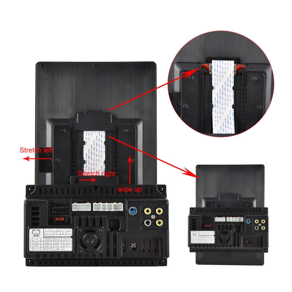 9520C Double Spindle 9.5 inch Vertical Screen Car MP5 Player, Style: Standard+4 Light Camera