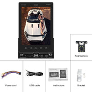 9520C Double Spindle 9.5 inch Vertical Screen Car MP5 Player, Style: Standard+8 Light Camera