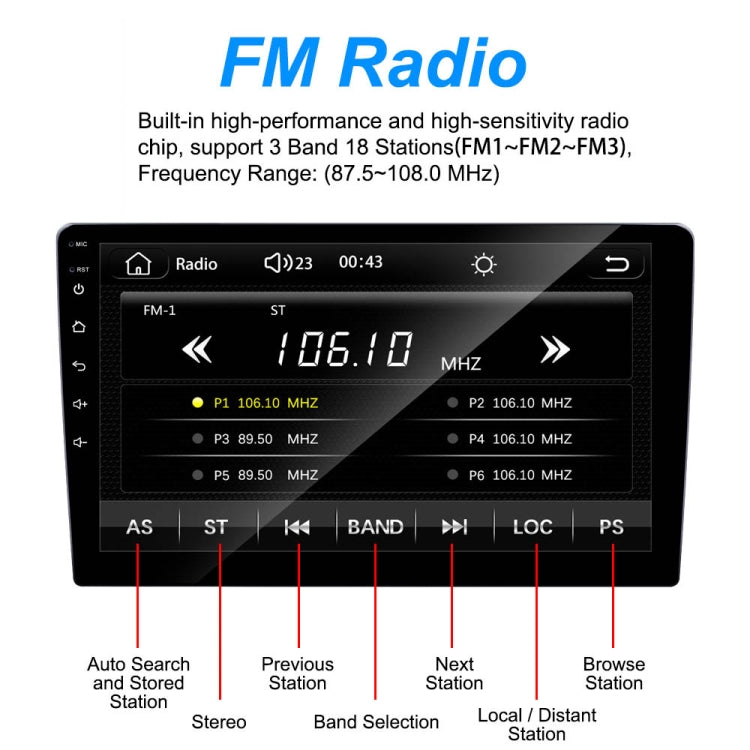 C7001 7 inch Touch Screen Built-In CarPlay Car MP5 Player, Style: Standard