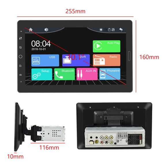 1310C 10.1 inch Car Full Screen Touch HD MP5 Wired Carplay Player, Style: Standard