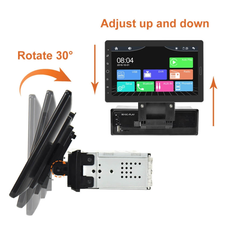 1310C 10.1 inch Car Full Screen Touch HD MP5 Wired Carplay Player, Style: Standard+4 Light Camera