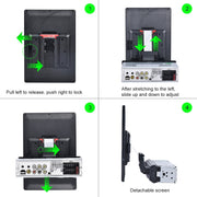 C800 9.5 Inch MP5 Single Butt Carplay Player, Style: Standard+4 Light Camera