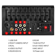 7622C 6.2 inch Dual Spindle HD Car Universal MP5 Carplay Player, Style: Standard+4 Light Camera