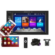 7622C 6.2 inch Dual Spindle HD Car Universal MP5 Carplay Player, Style: Standard+8 Light Camera
