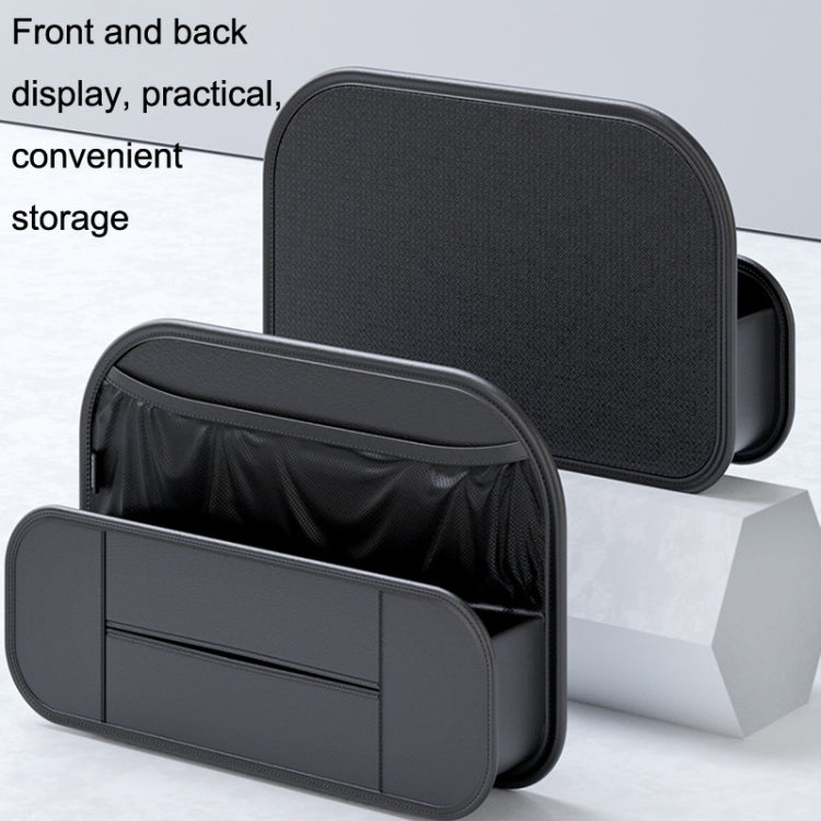 Car Seat Rear Leather Multi-function Convenient Storage Bag(Black)