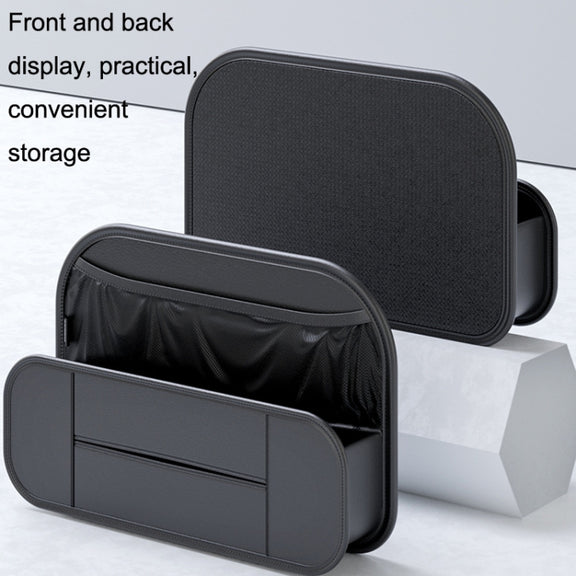 Car Seat Rear Leather Multi-function Convenient Storage Bag(Black)