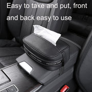 Multifunctional Car Chair Back Hanging Tissue Box(Black)