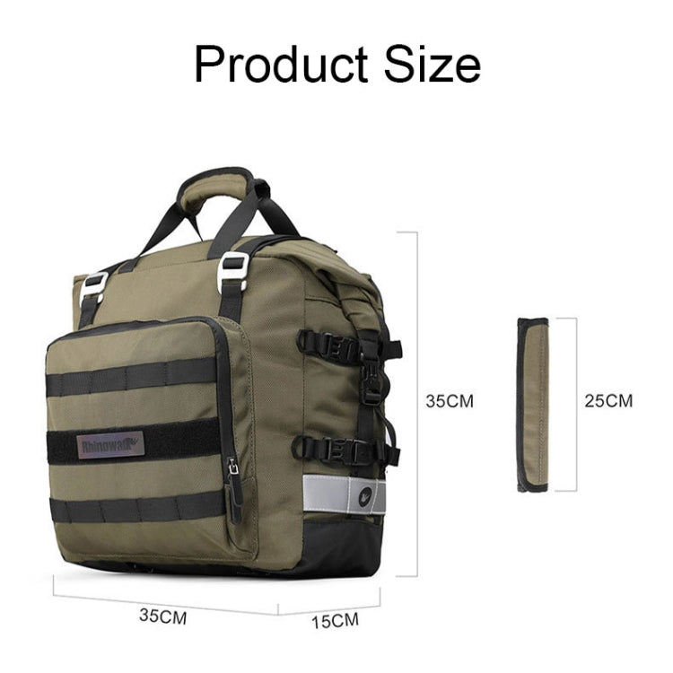Rhinowalk MT2040 20L Large Capacity Water-resistant Quick Release Motorcycle Side Bag(Green)
