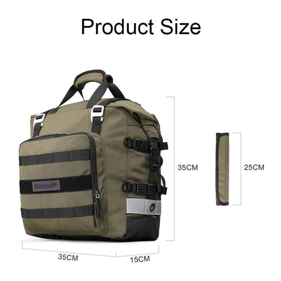 Rhinowalk MT2040 20L Large Capacity Water-resistant Quick Release Motorcycle Side Bag(Green)
