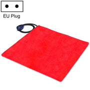 50x50cm Red 12V Low Voltage Multifunctional Warm Pet Heating Pad Pet Electric Blanket(EU Plug)