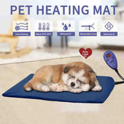 65x40cm Blue 12V Low Voltage Multifunctional Warm Pet Heating Pad Pet Electric Blanket(US Plug)