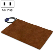 65x40cm Coffee 12V Low Voltage Multifunctional Warm Pet Heating Pad Pet Electric Blanket(US Plug)
